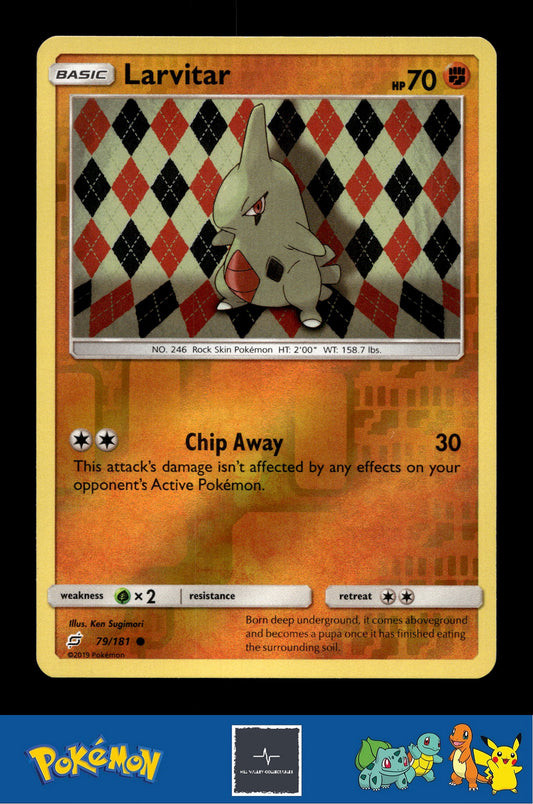 2019 Pokemon SM Team Up 79/181 Larvitar Reverse
