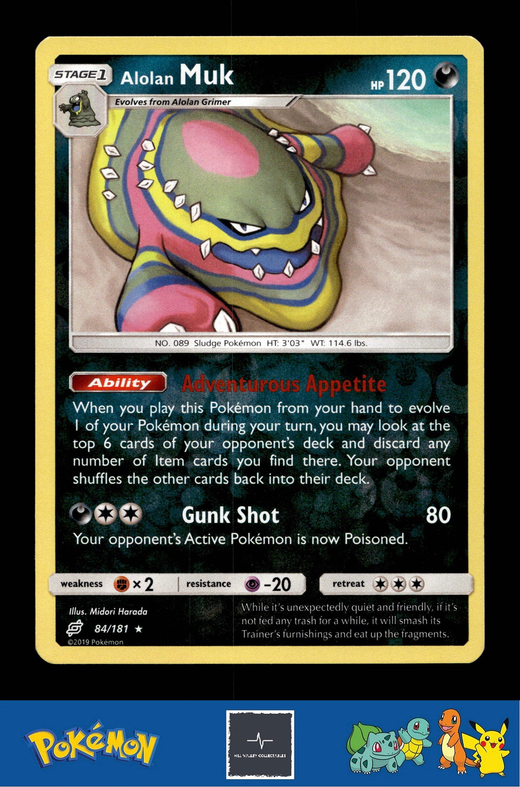 2019 Pokemon SM Team Up 84/181 Alolan Muk Reverse