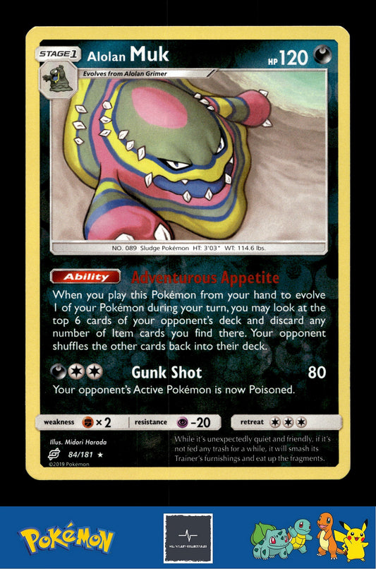 2019 Pokemon SM Team Up 84/181 Alolan Muk Reverse