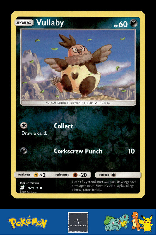 2019 Pokemon SM Team Up 92/181 Vullaby Reverse