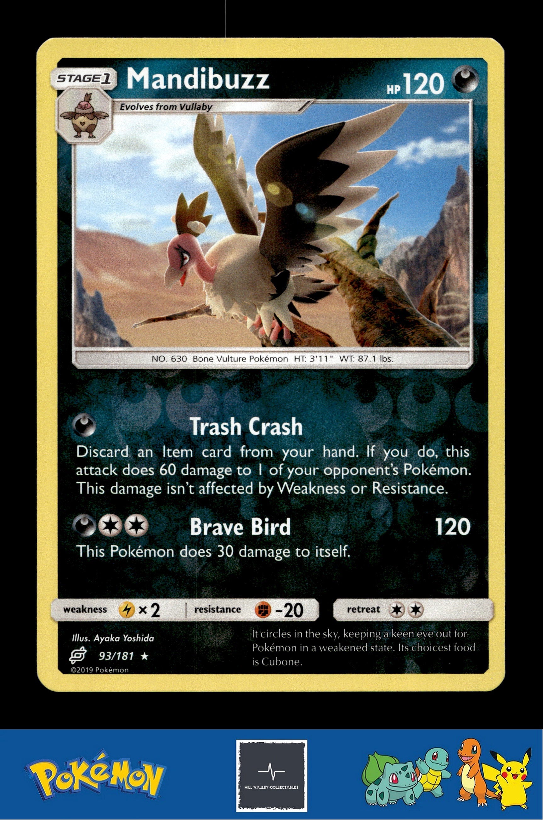 2019 Pokemon SM Team Up 93/181 Mandibuzz Reverse