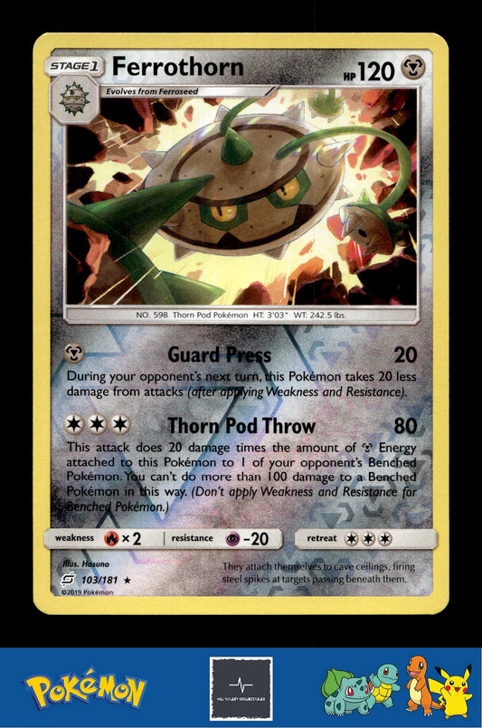 2019 Pokemon SM Team Up 103/181 Ferrothorn Reverse