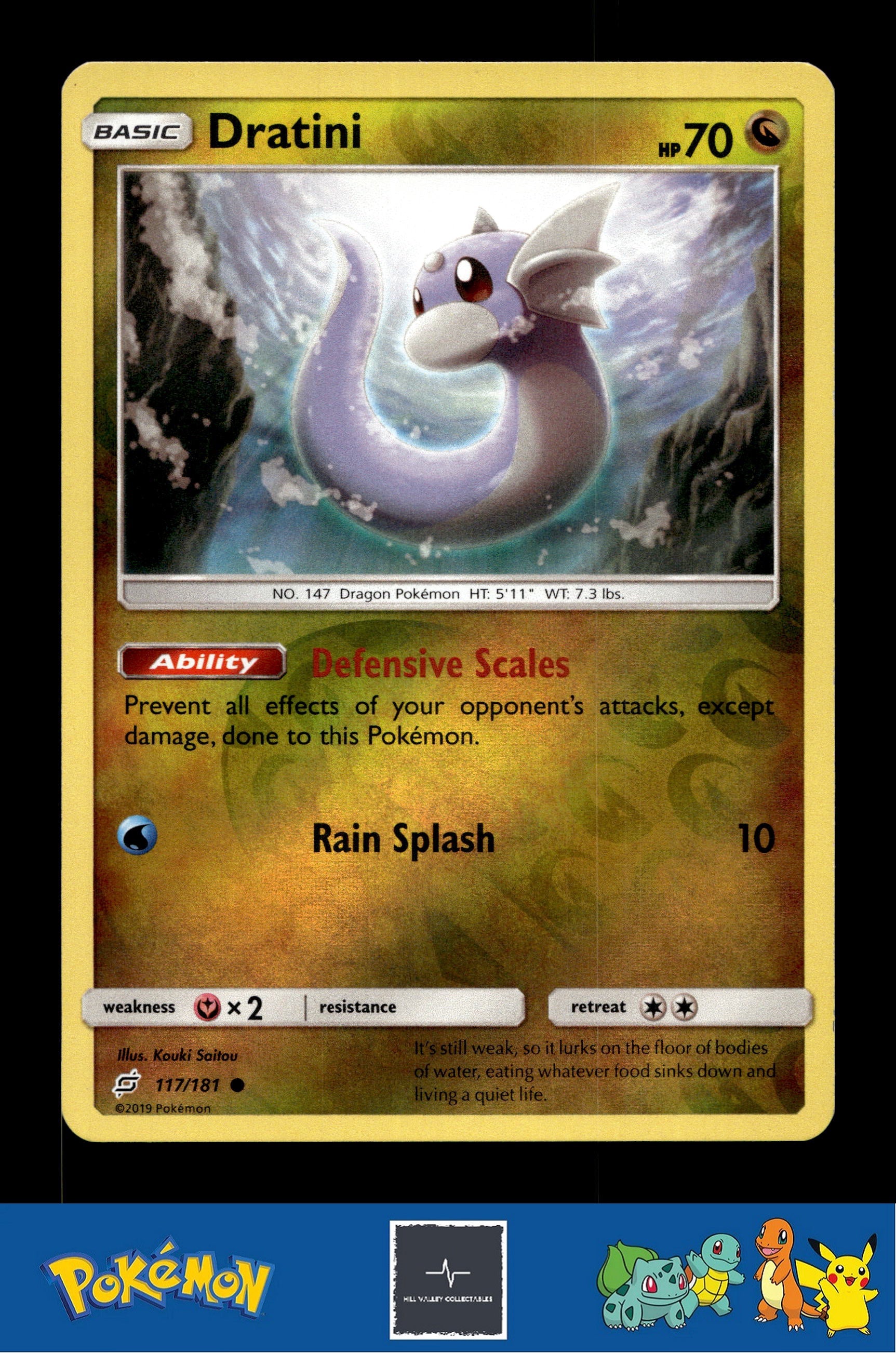 2019 Pokemon SM Team Up 117/181 Dratini Reverse