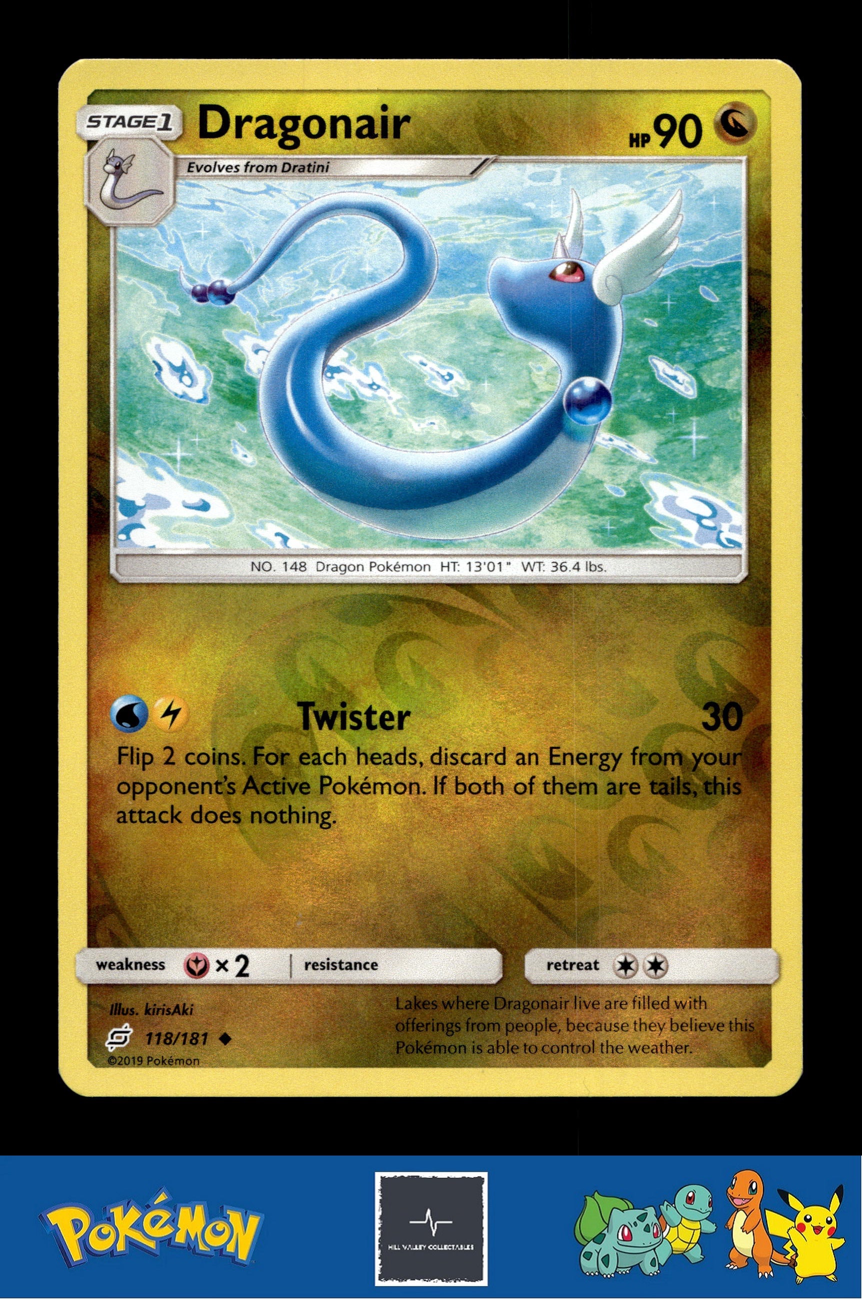 2019 Pokemon SM Team Up 118/181 Dragonair Reverse