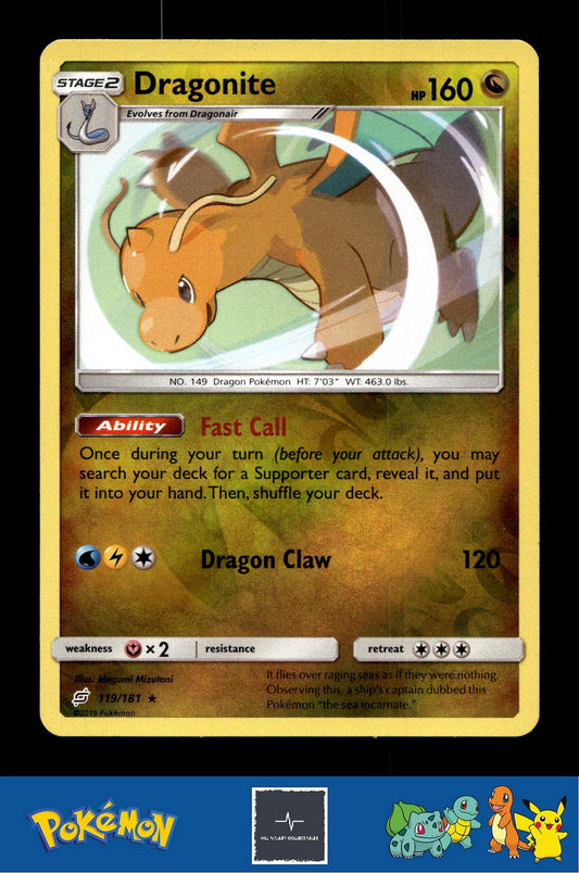 2019 Pokemon SM Team Up 119/181 Dragonite Reverse