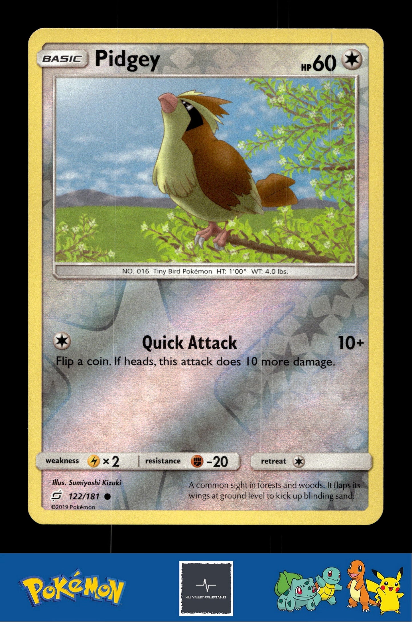 2019 Pokemon SM Team Up 122/181 Pidgey Reverse
