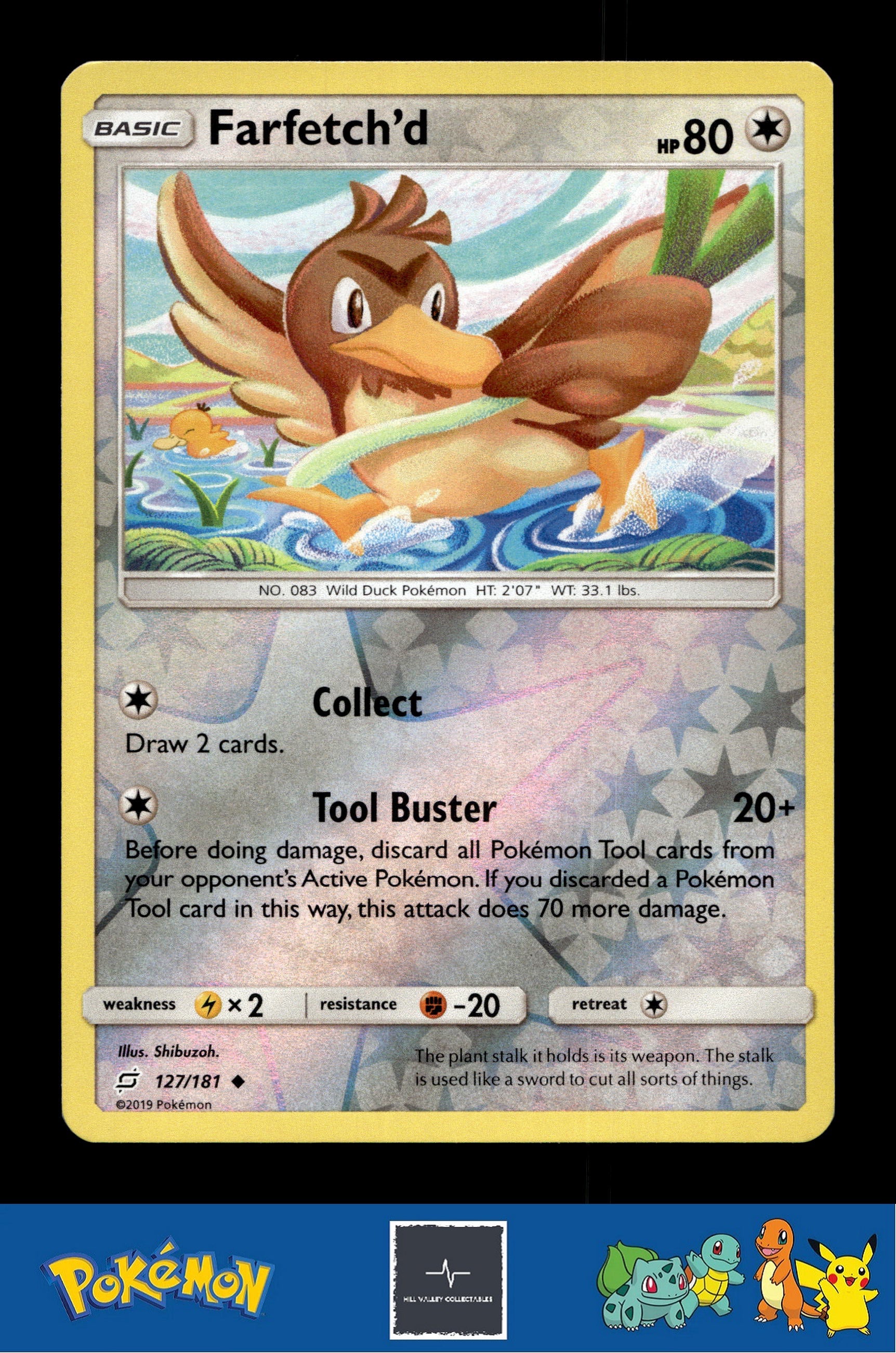 2019 Pokemon SM Team Up 127/181 Farfetch'd Reverse