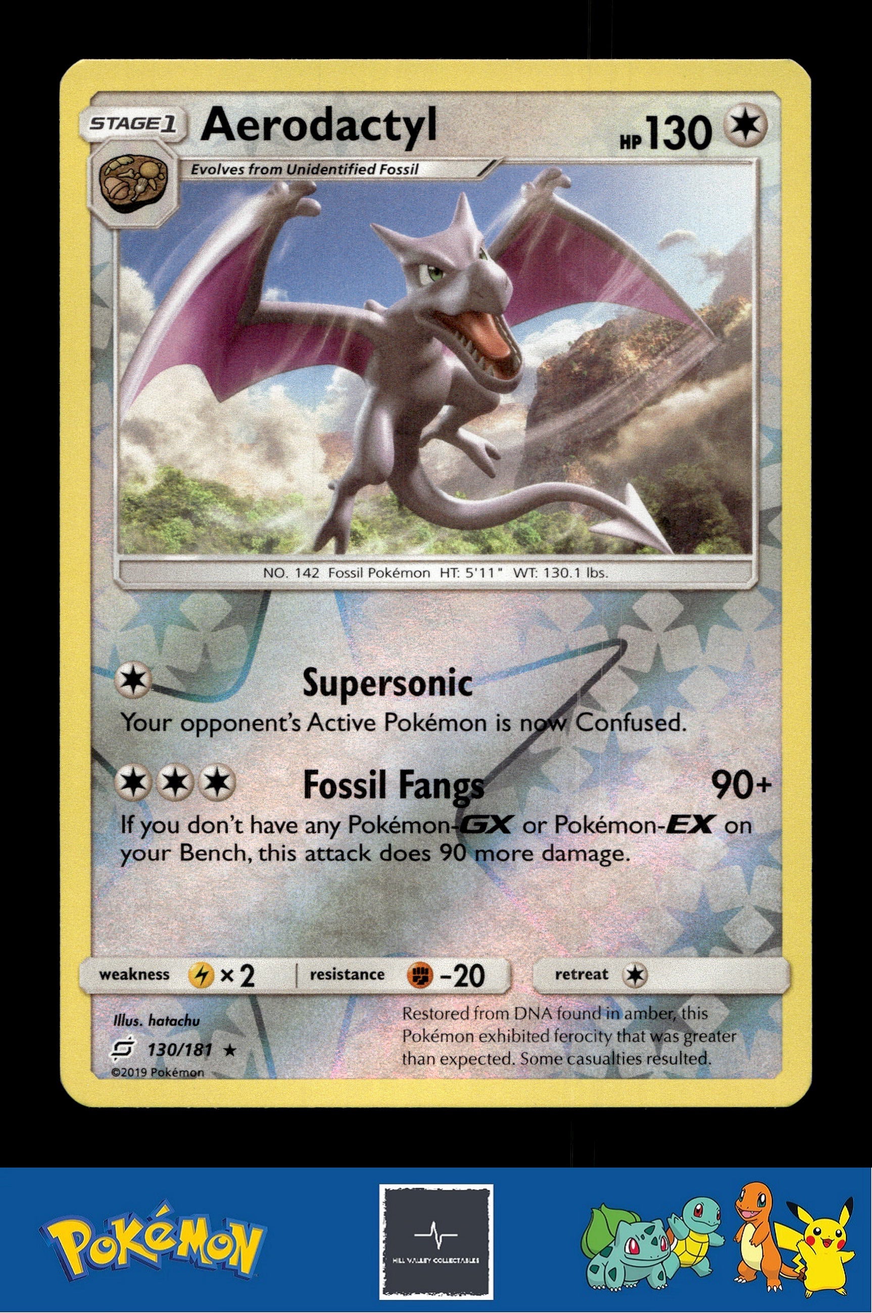 2019 Pokemon SM Team Up 130/181 Aerodactyl Reverse