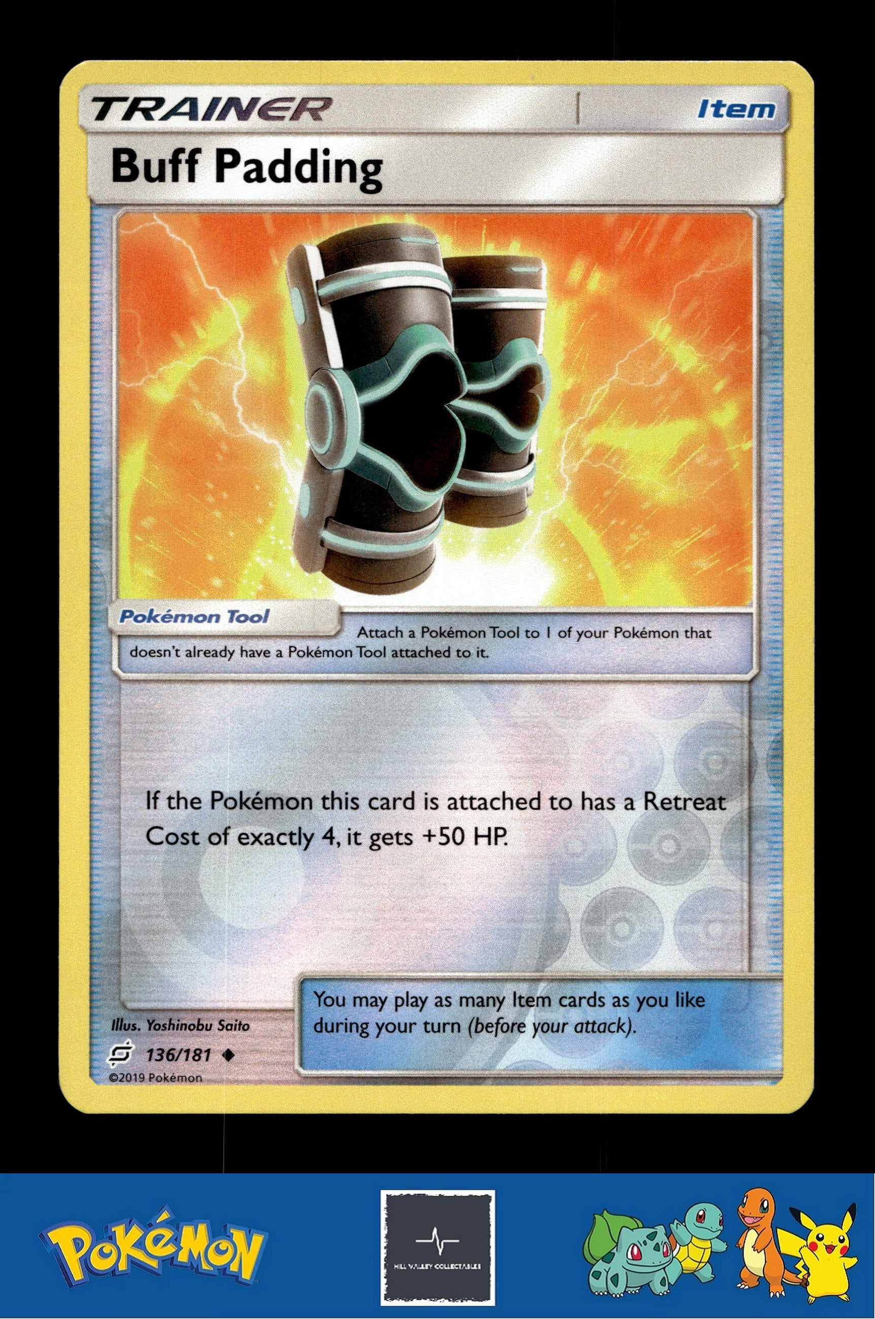 2019 Pokemon SM Team Up 136/181 Buff Padding Reverse