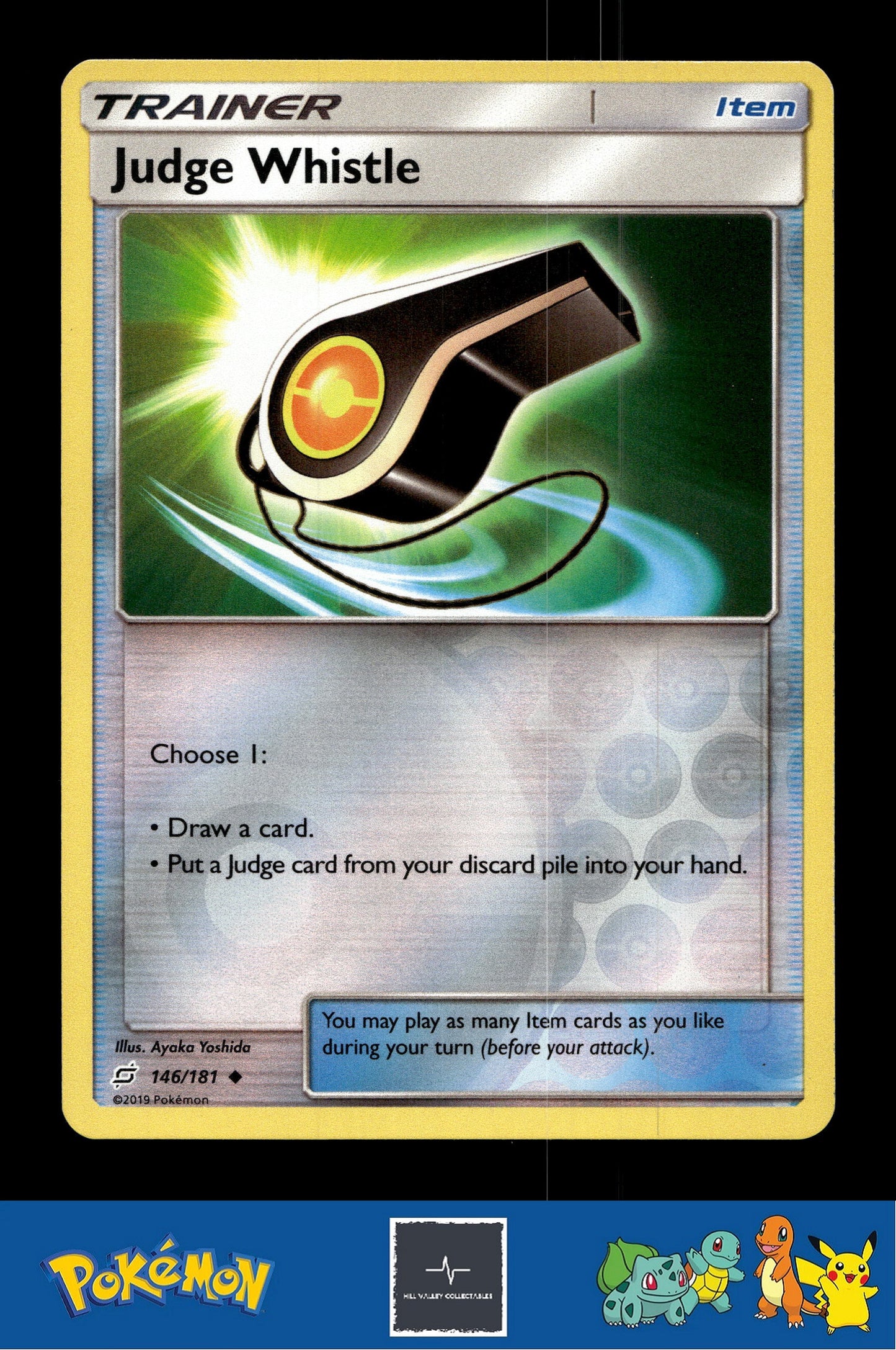 2019 Pokemon SM Team Up 146/181 Judge Whistle Reverse