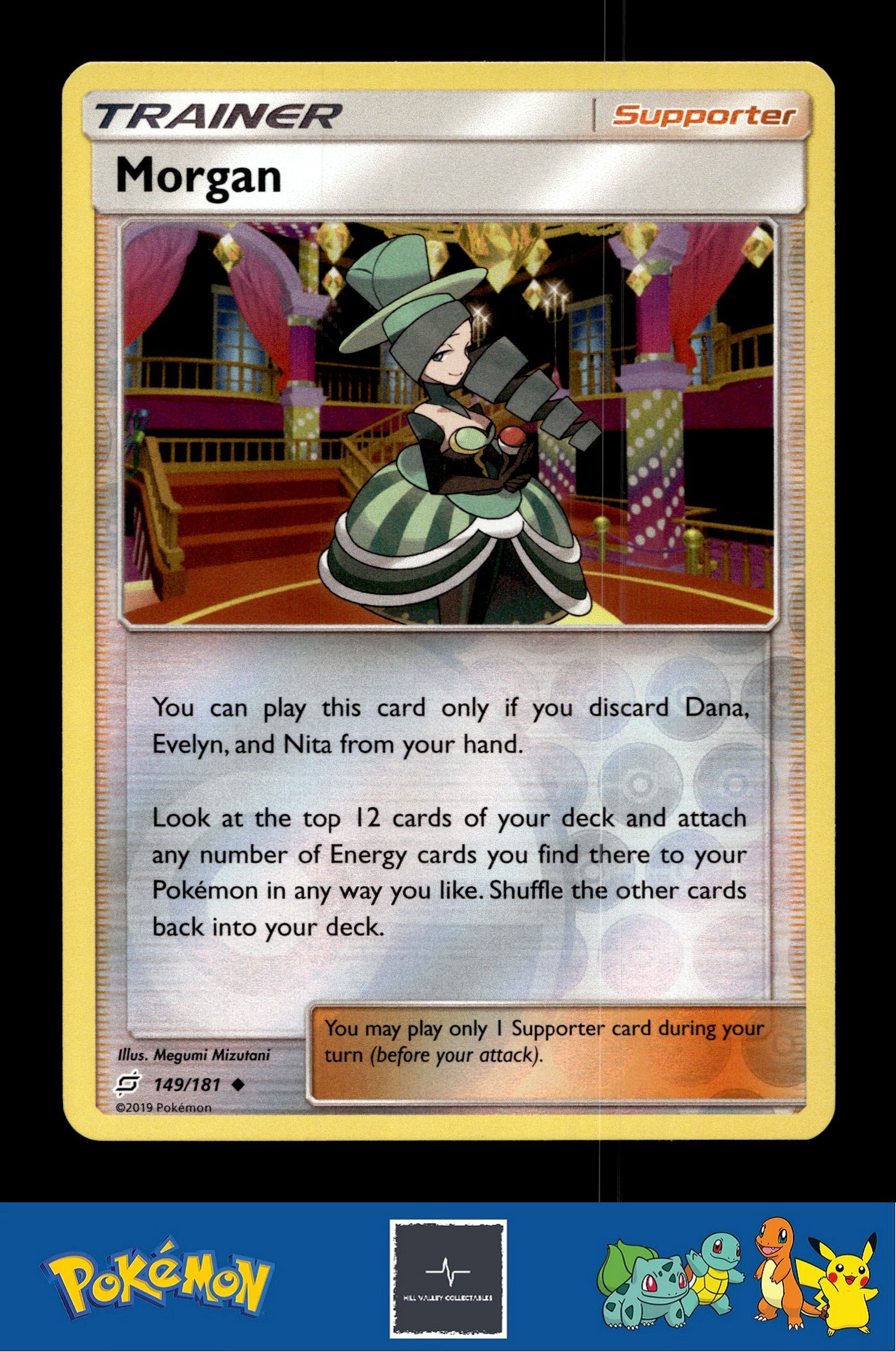 2019 Pokemon SM Team Up 149/181 Morgan Reverse