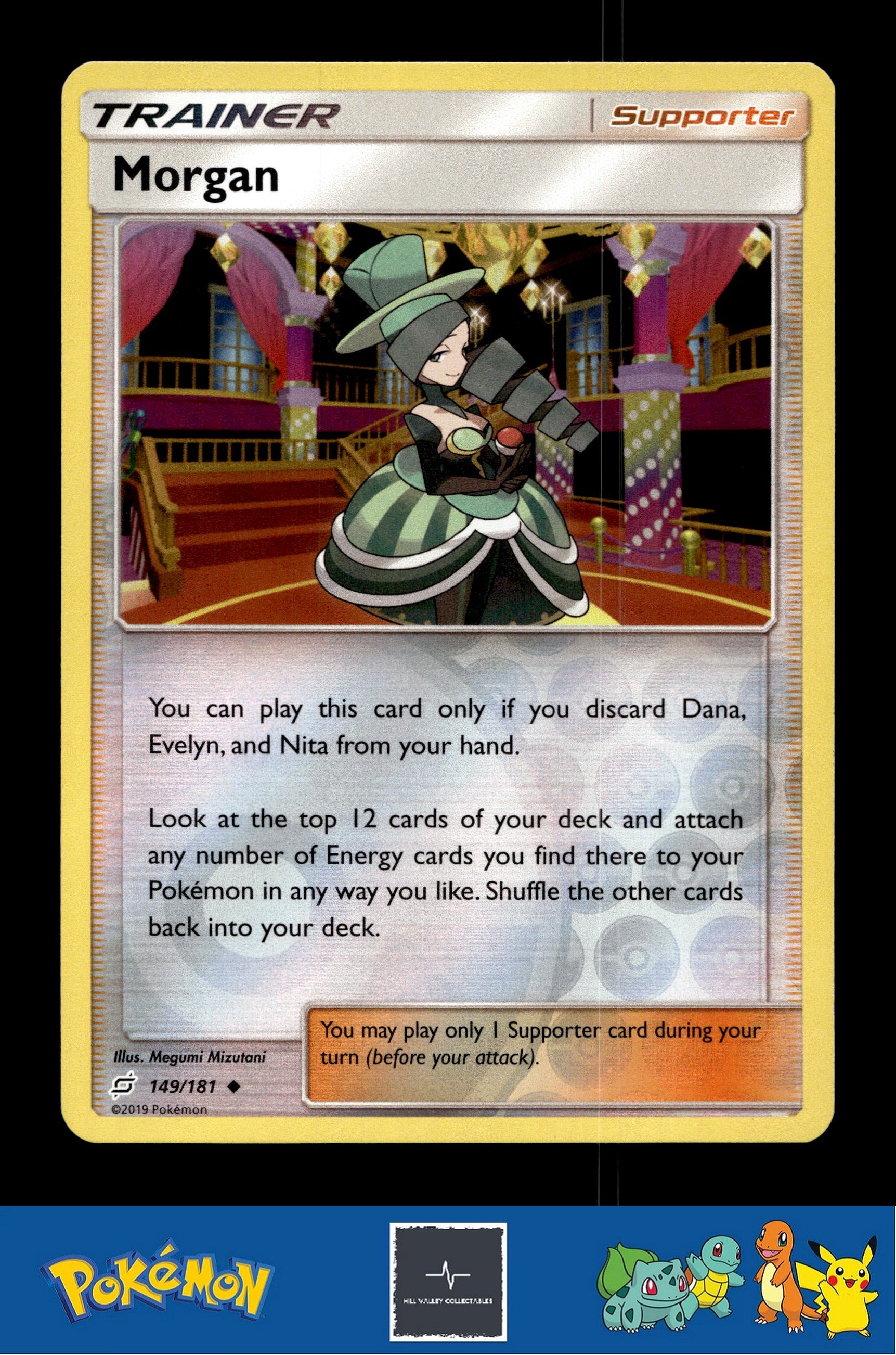 2019 Pokemon SM Team Up 149/181 Morgan Reverse