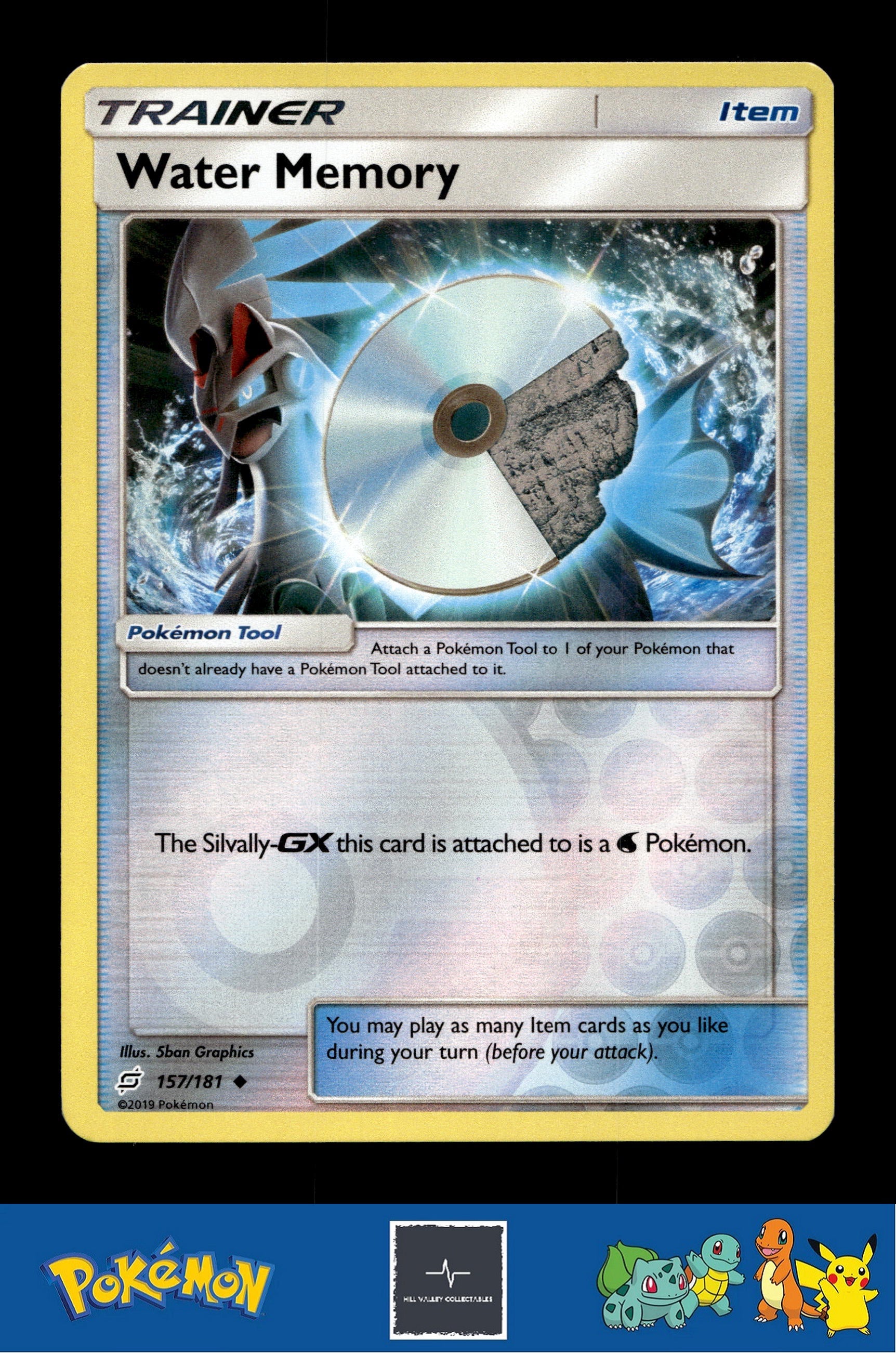 2019 Pokemon SM Team Up 157/181 Water Memory Reverse