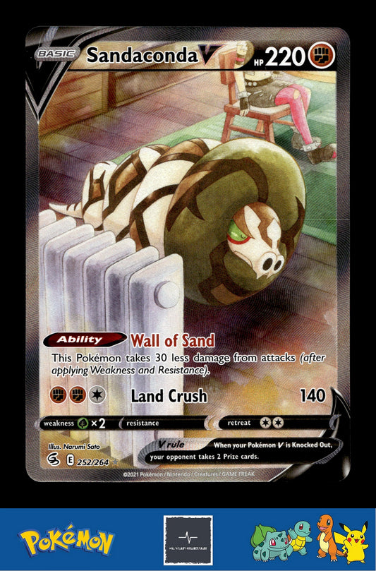 2021 Pokemon SWSH Fusion Strike 252/264 Sandaconda V