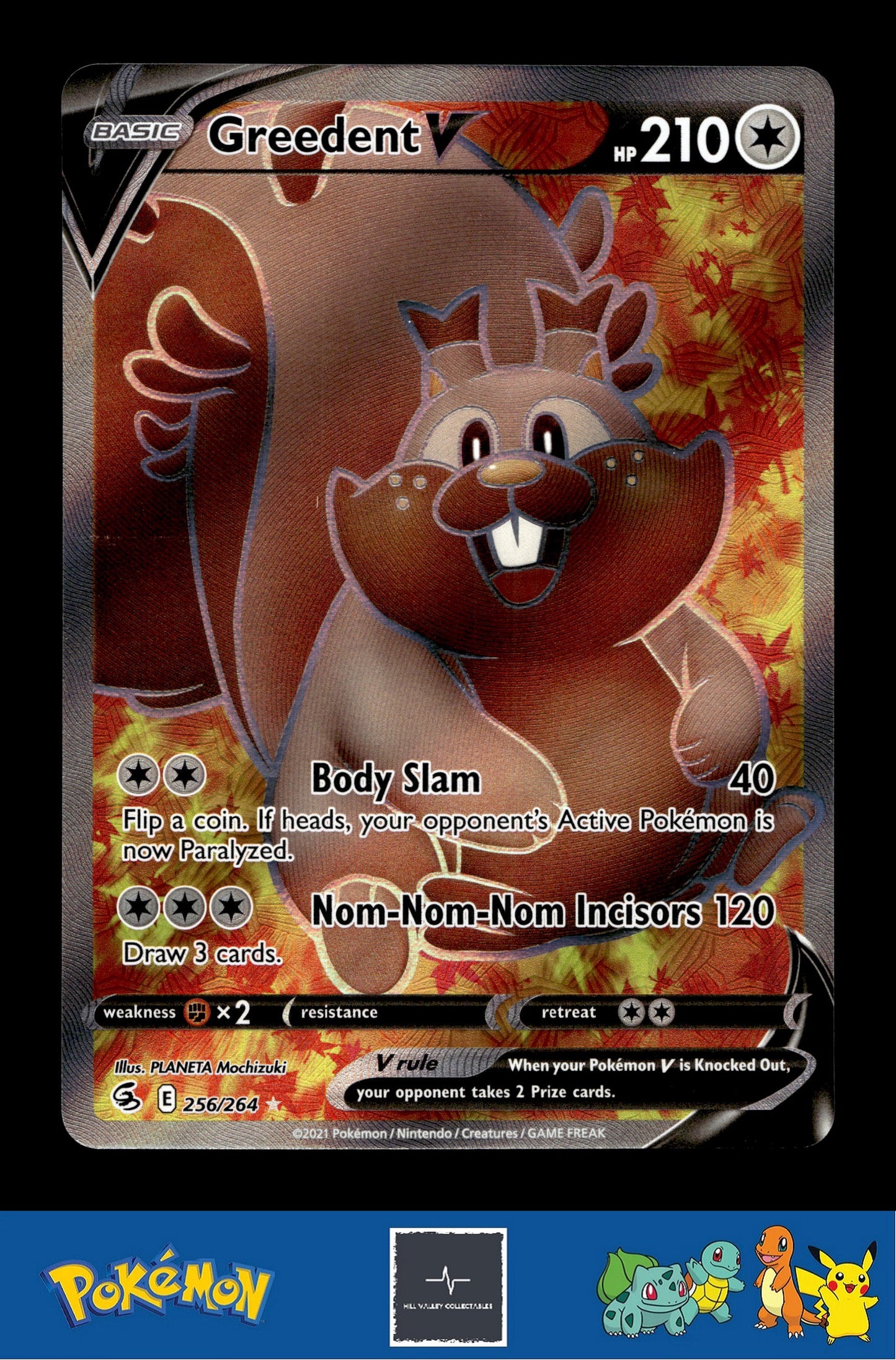 2021 Pokemon SWSH Fusion Strike 256/264 Greedent V