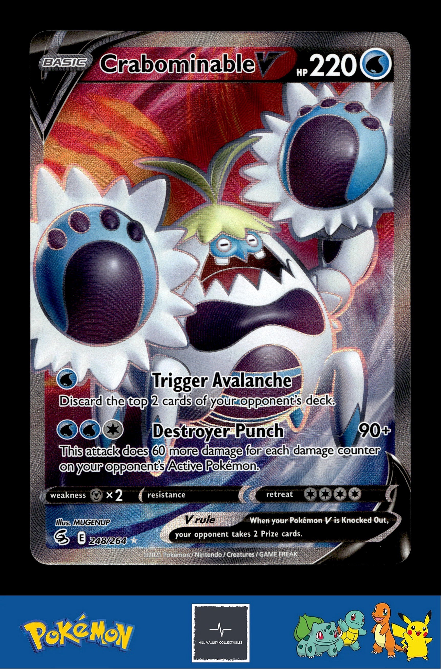 2021 Pokemon SWSH Fusion Strike 248/264 Crabominable V