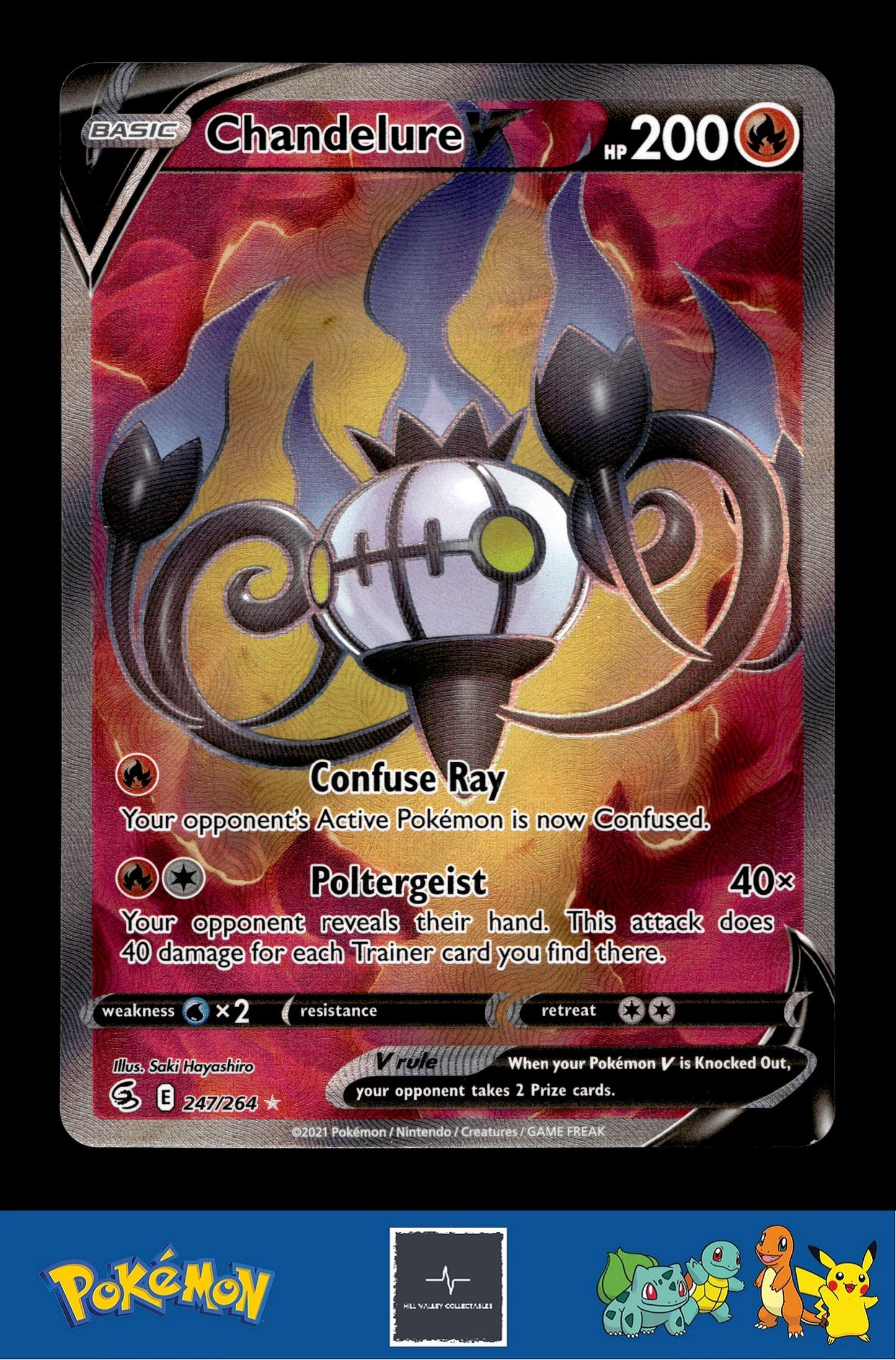 2021 Pokemon SWSH Fusion Strike 247/264 Chandelure V