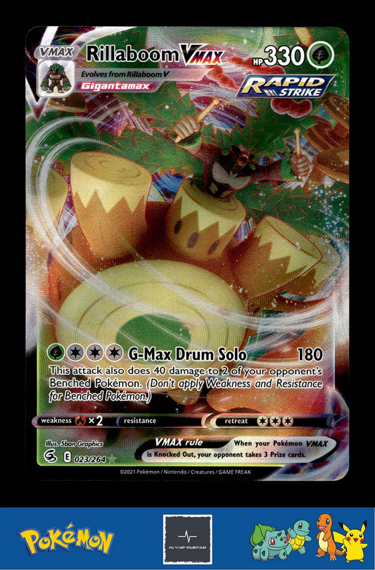 2021 Pokemon SWSH Fusion Strike 023/264 Rillaboom VMAX