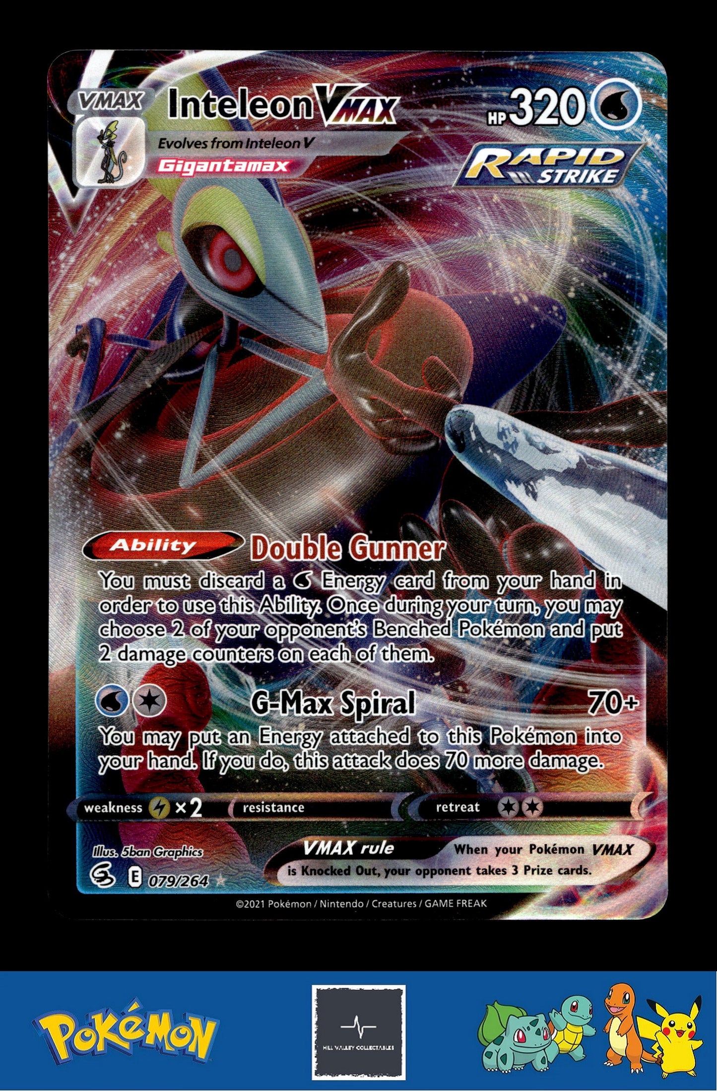 2021 Pokemon SWSH Fusion Strike 079/264 Inteleon VMAX