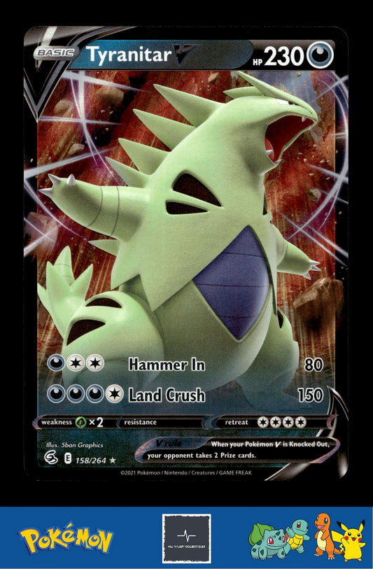 2021 Pokemon SWSH Fusion Strike 158/264 Tyranitar V