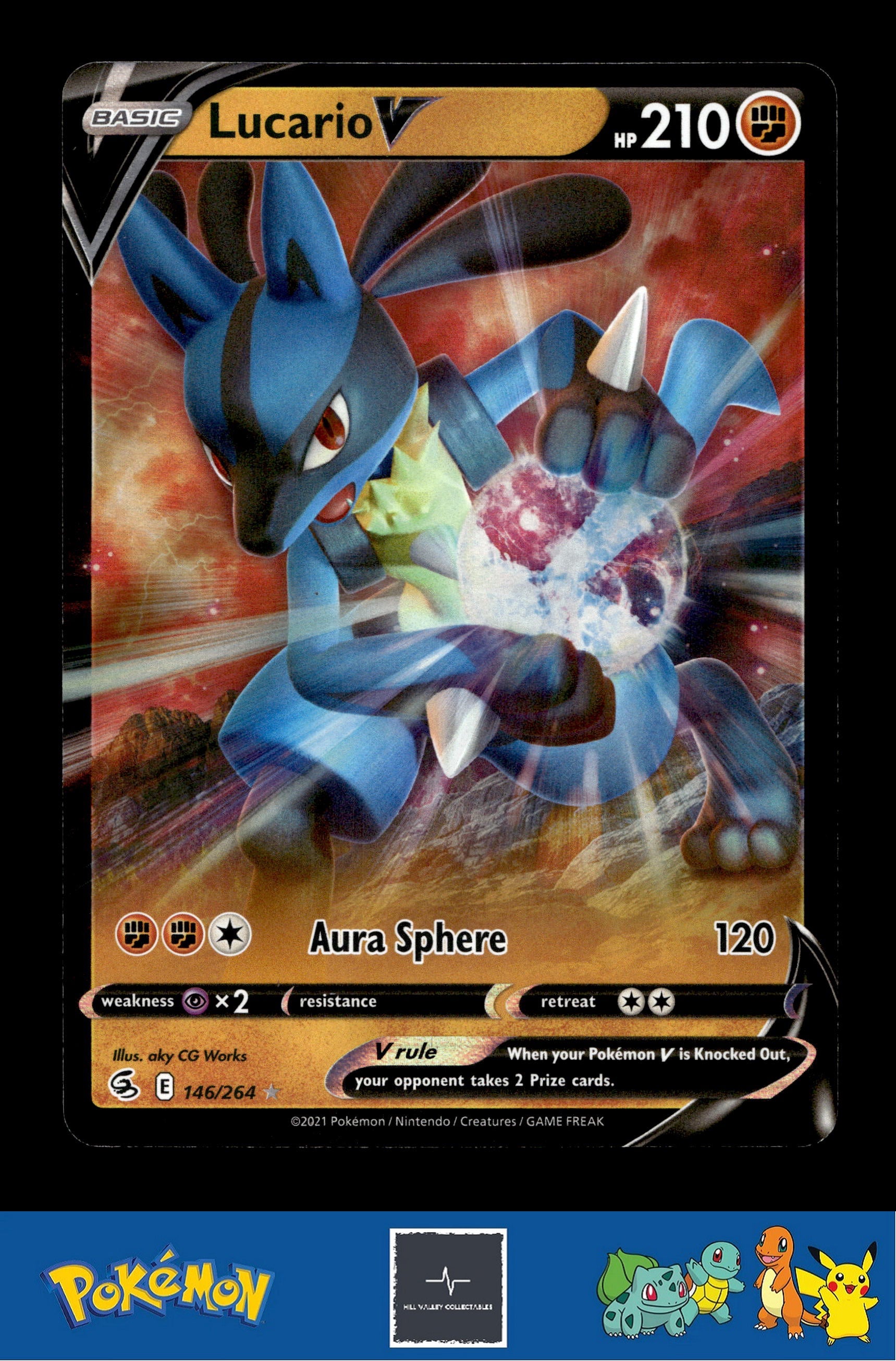 2021 Pokemon SWSH Fusion Strike 146/264 Lucario V