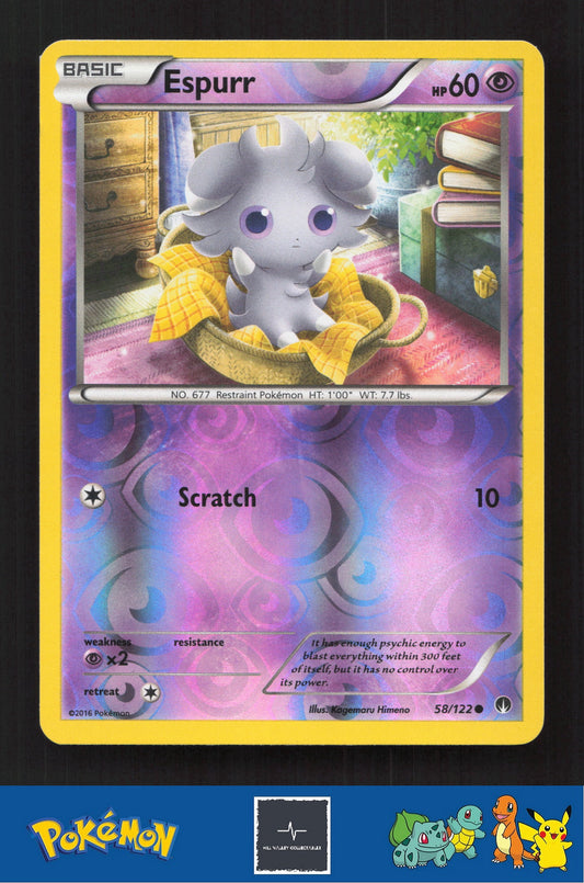 2015 Pokemon XY BREAKpoint 58/122 Espurr Holo