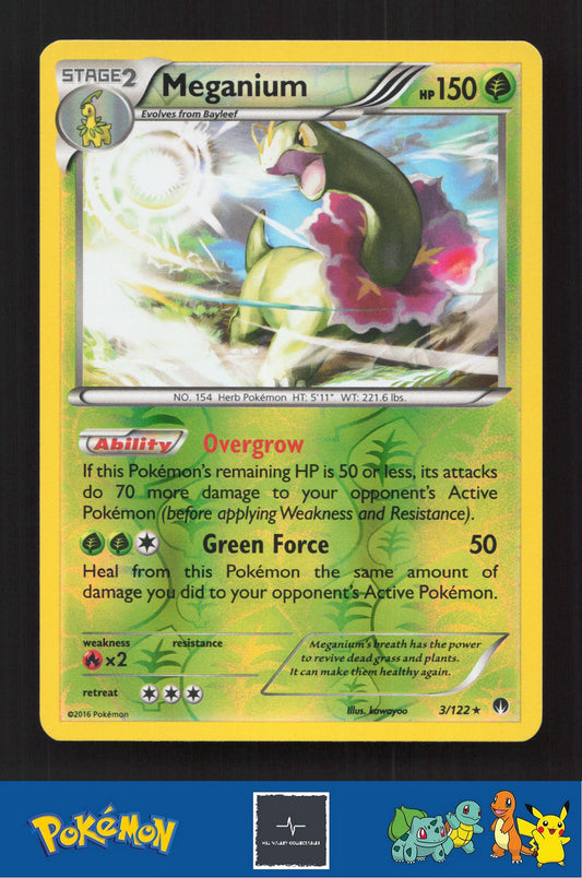 2015 Pokemon XY BREAKpoint 3/122 Meganium Reverse