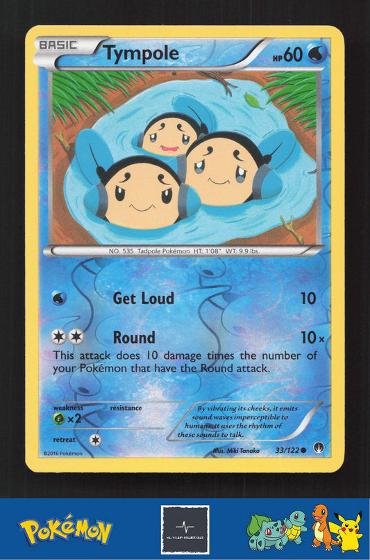 2015 Pokemon XY BREAKpoint 33/122 Tympole Reverse