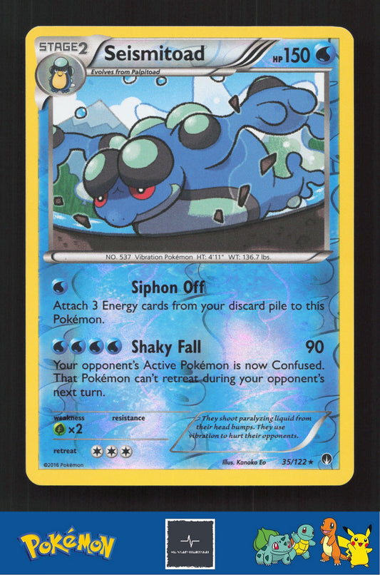 2015 Pokemon XY BREAKpoint 35/122 Seismitoad Reverse