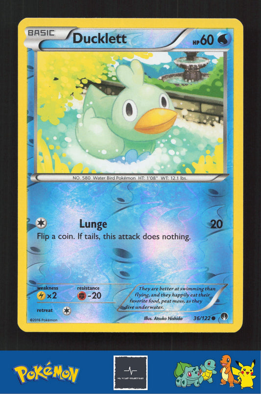 2015 Pokemon XY BREAKpoint 36/122 Ducklett Reverse