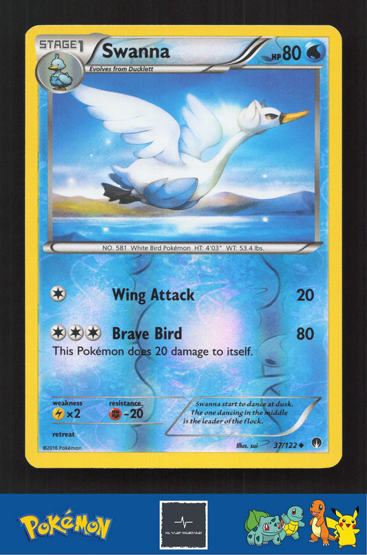 2015 Pokemon XY BREAKpoint 37/122 Swanna Reverse