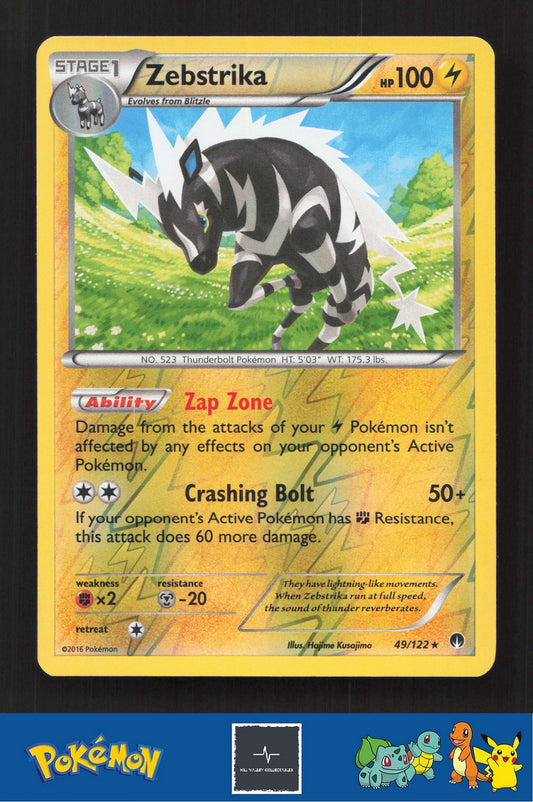 2015 Pokemon XY BREAKpoint 49/122 Zebstrika Reverse