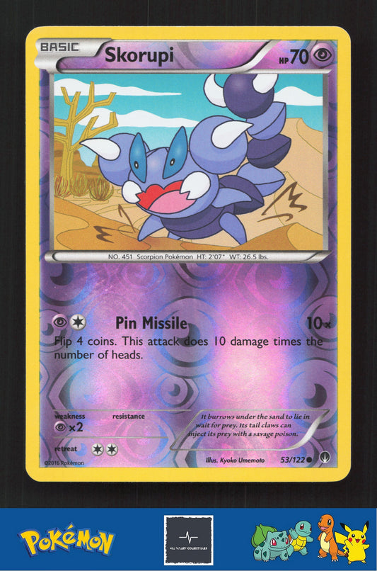 2015 Pokemon XY BREAKpoint 53/122 Skorupi Reverse
