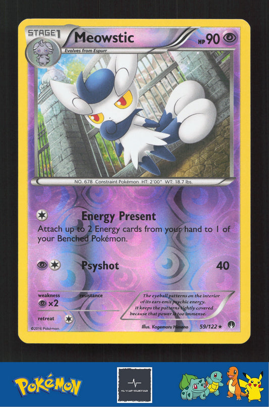 2015 Pokemon XY BREAKpoint 59/122 Meowstic Reverse