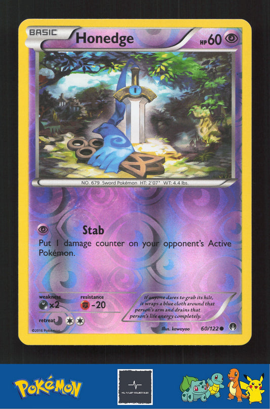 2015 Pokemon XY BREAKpoint 60/122 Honedge Reverse