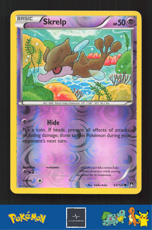 2015 Pokemon XY BREAKpoint 63/122 Skrelp Reverse