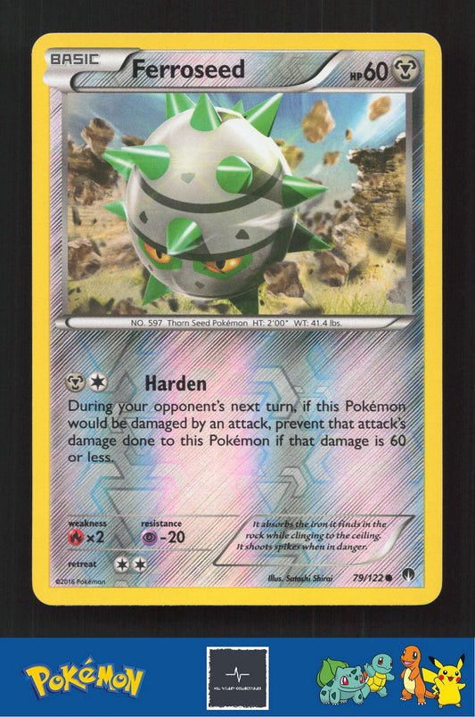 2015 Pokemon XY BREAKpoint 79/122 Ferroseed Reverse