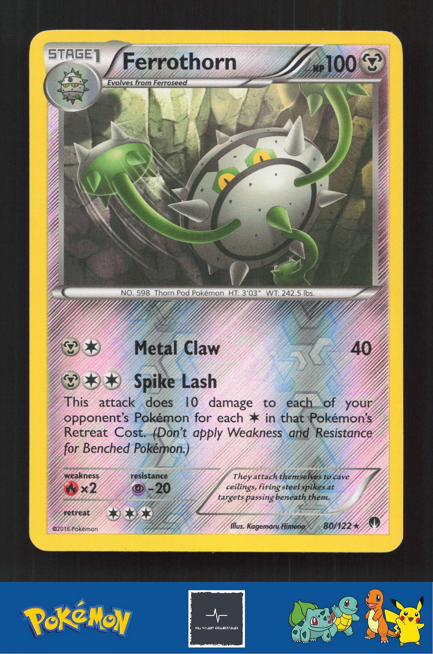 2015 Pokemon XY BREAKpoint 80/122 Ferrothorn Reverse