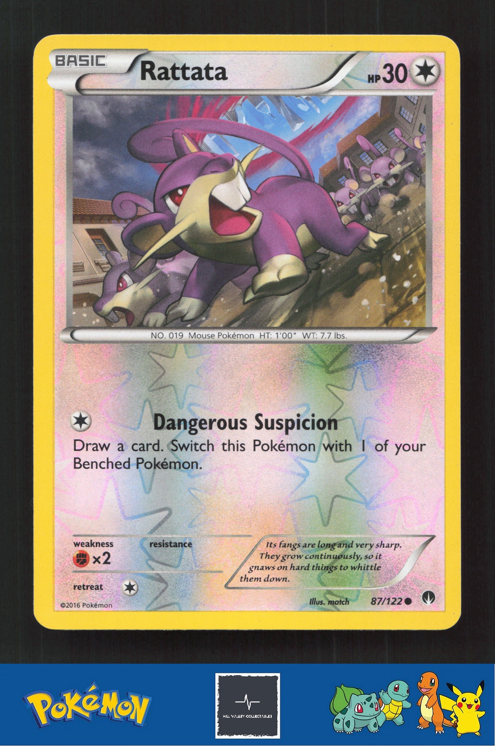 2015 Pokemon XY BREAKpoint 87/122 Rattata Reverse