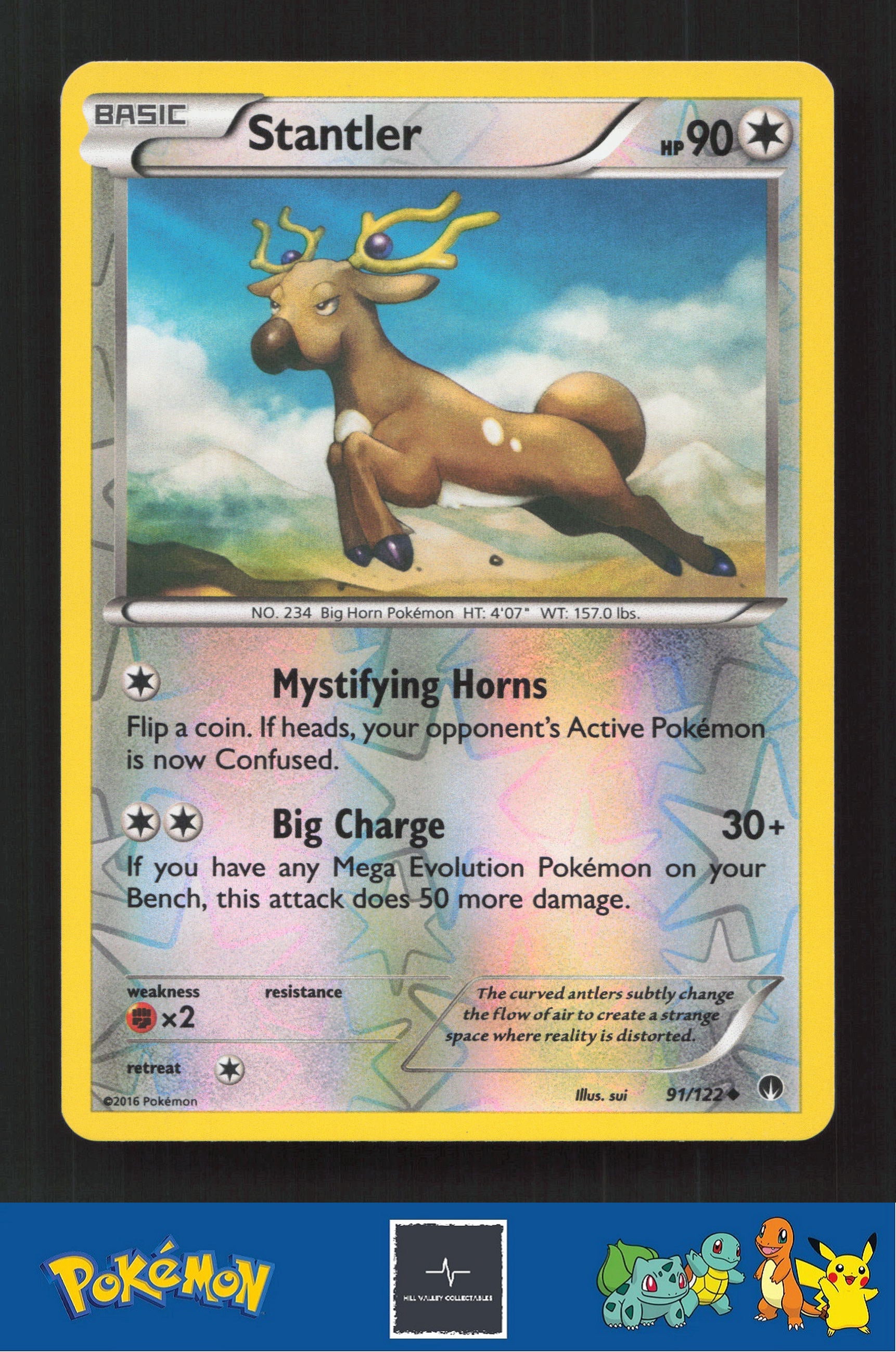 2015 Pokemon XY BREAKpoint 91/122 Stantler Reverse