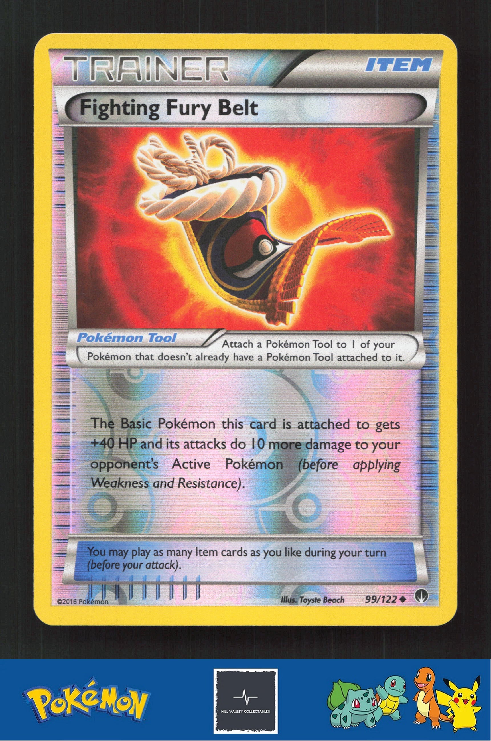 2015 Pokemon XY BREAKpoint 99/122 Fighting Fury Belt Reverse