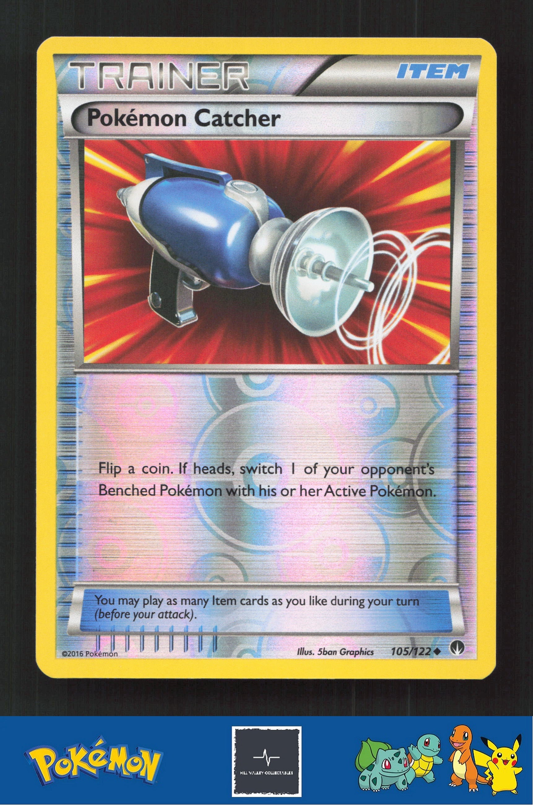 2015 Pokemon XY BREAKpoint 105/122 Pokemon Catcher Reverse