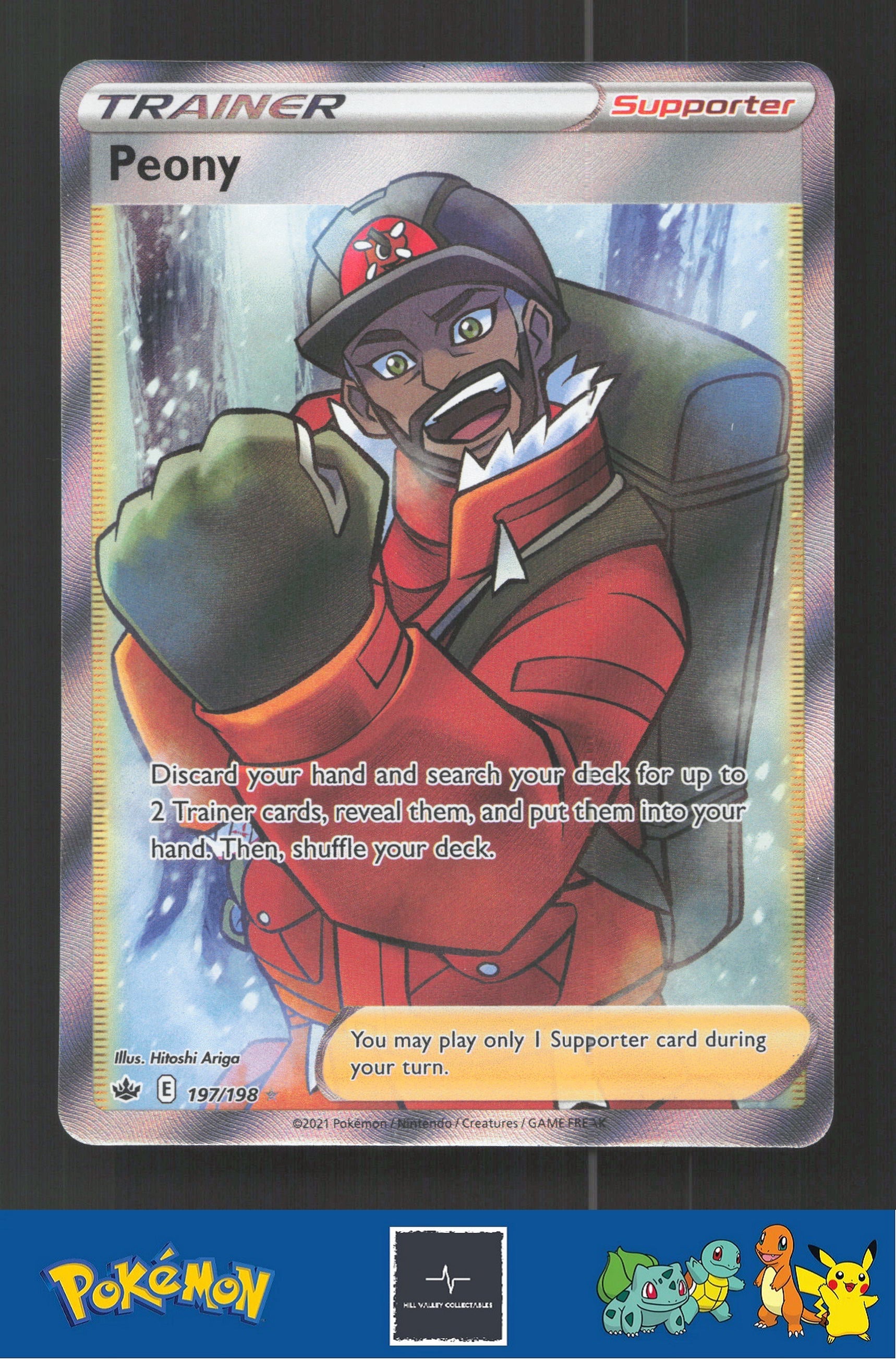 2021 Pokemon SWSH Chilling Reign 197/198 Peony