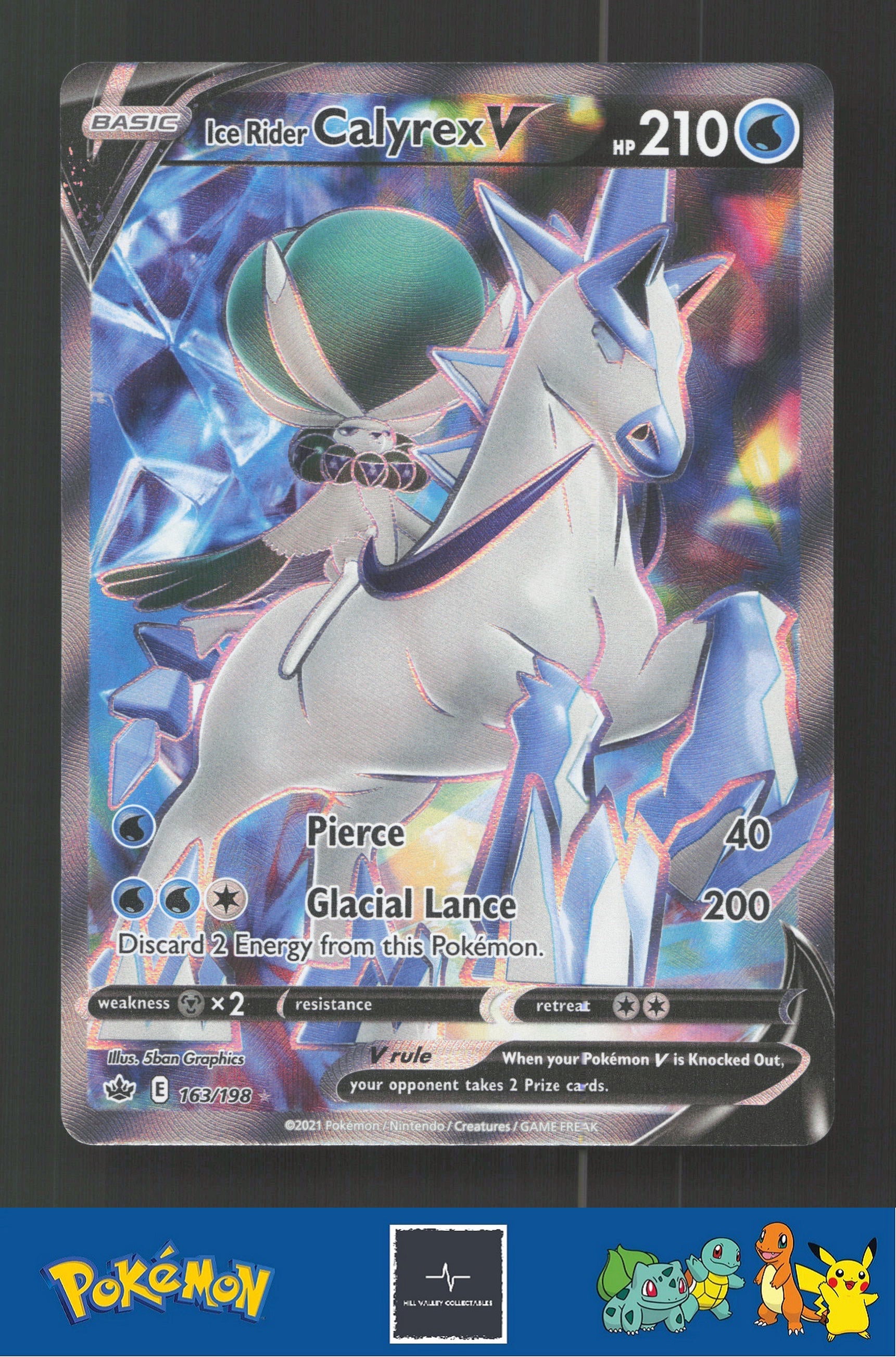 2021 Pokemon SWSH Chilling Reign 163/198 Ice Rider Calyrex V