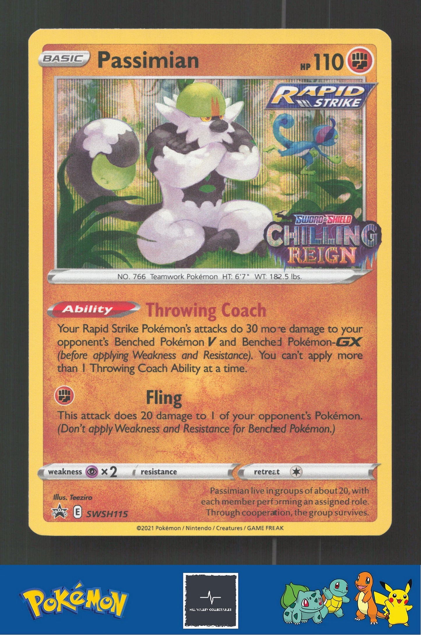 2021 Pokemon SWSH: Sword & Shield Promo Cards SWSH115 Passimian