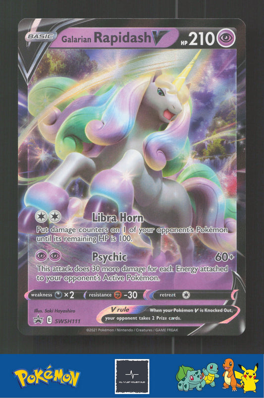 2021 Pokemon SWSH: Sword & Shield Promo Cards SWSH111 Galarian Rapidash V