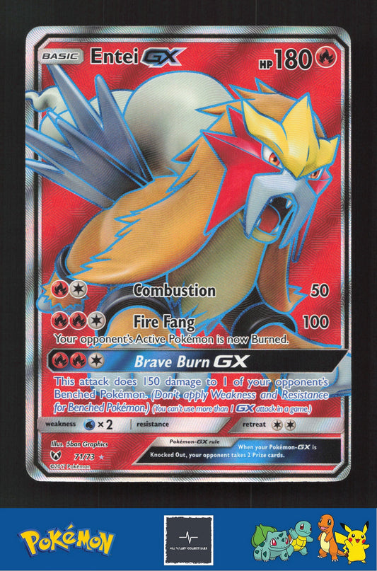 2017 Pokemon SM Shining Legends 71/73 Entei GX