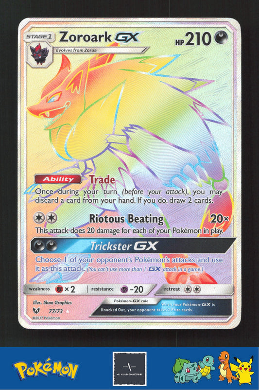 2017 Pokemon SM Shining Legends 77/73 Zoroark GX