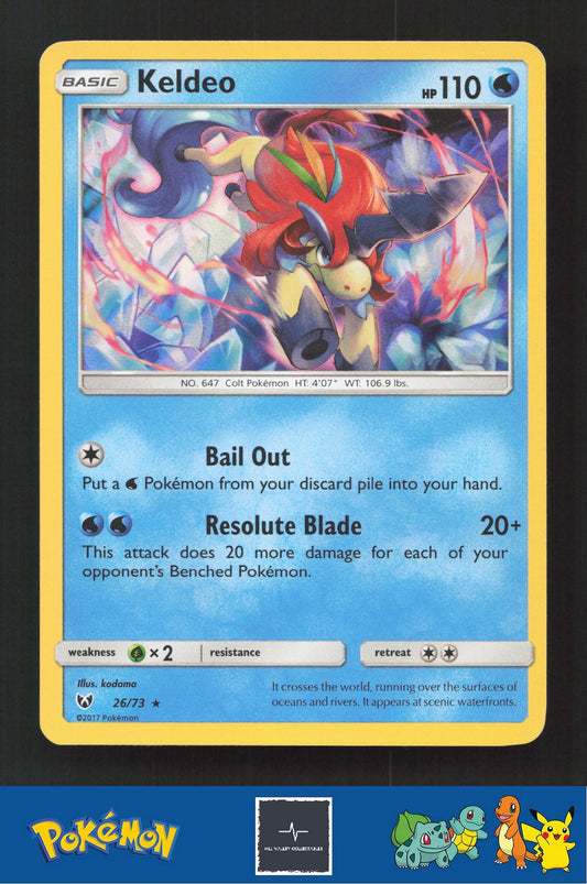 2017 Pokemon SM Shining Legends 26/73 Keldeo Holo