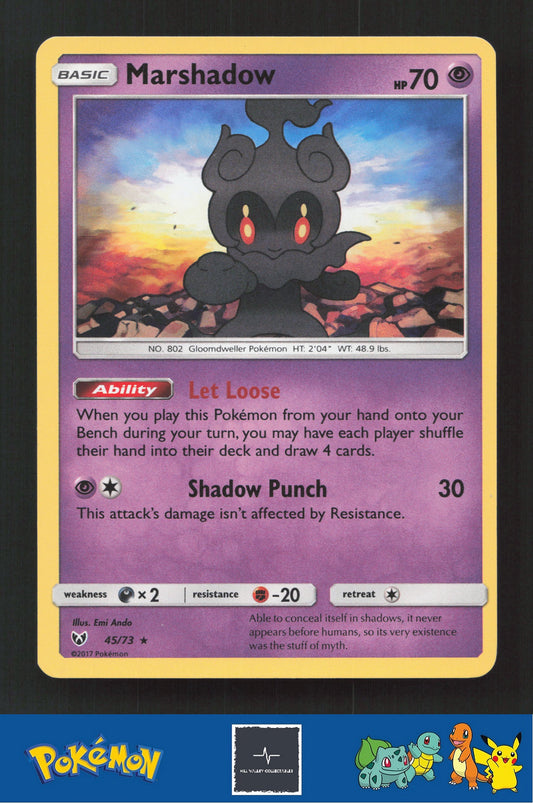 2017 Pokemon SM Shining Legends 45/73 Marshadow Holo